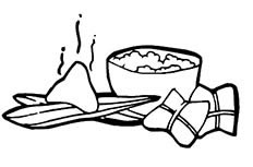 一碗非常香甜的热气腾腾的粽子粥食物简笔画步骤图片大全