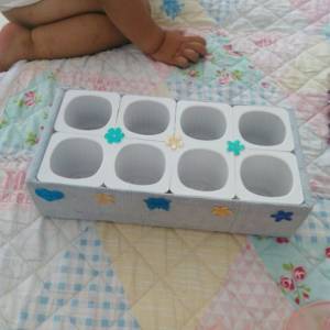 用酸奶盒子变废为宝制作的漂亮收纳盒教程