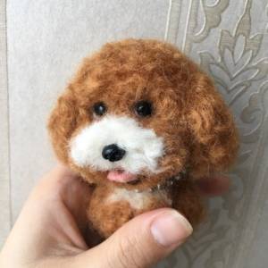 羊毛毡泰迪犬的手工图解做法教你做出可爱小狗