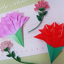 母亲节简单康乃馨纸花的简单制作图解教程