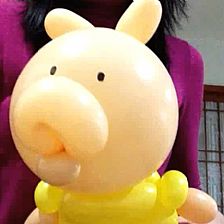 气球造型制作方法教程教你可爱小猪魔术气球制作