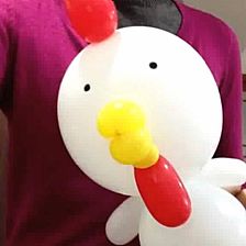 小鸡可爱气球造型的制作方法教程