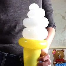 夏天冰淇淋魔术气球造型手工制作教程