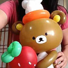 可爱拉拉熊魔术气球制作方法教程
