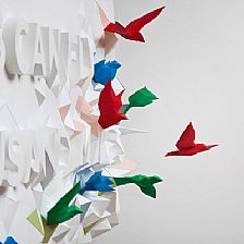 “文字飞千里”纸雕3D海报
