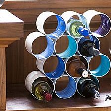 废物利用易拉罐旧罐子制作红酒架的教程图解